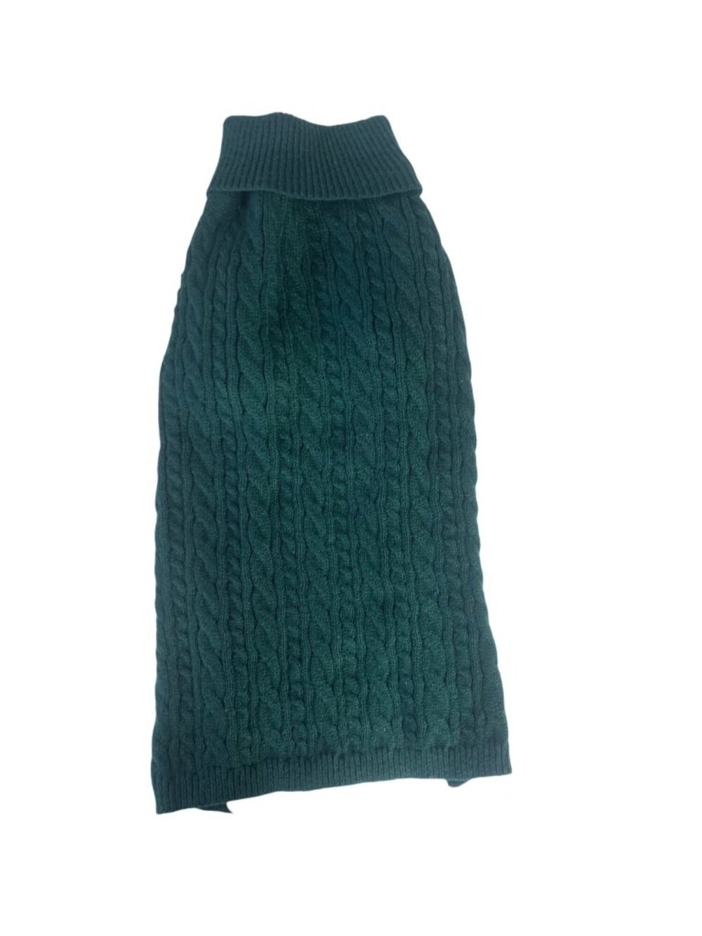 Lorehelina Cable Knit Dog Sweater‎ XXL Green New Cozy Turtleneck